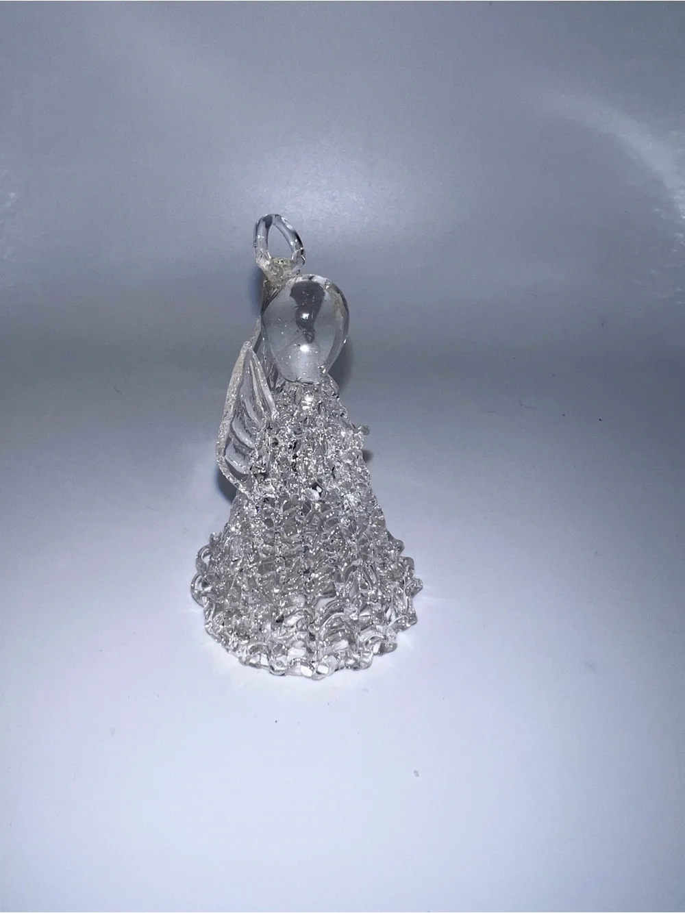 Clear glass angel figurine